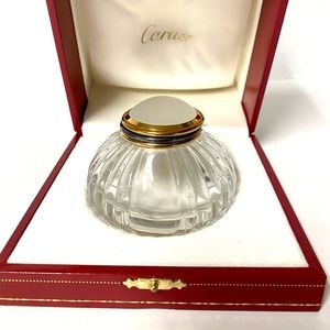 NIB Cartier Crystal Inkwell. Vintage. Highly collectible.